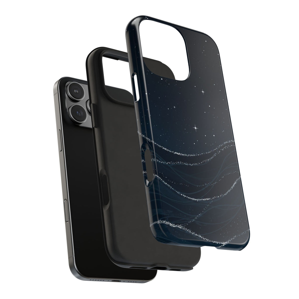 MIDNIGHT OCEAN WAVES PHONE CASE