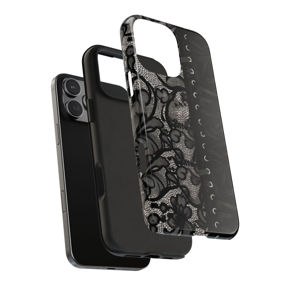 BLACK LACED PHONE CASE