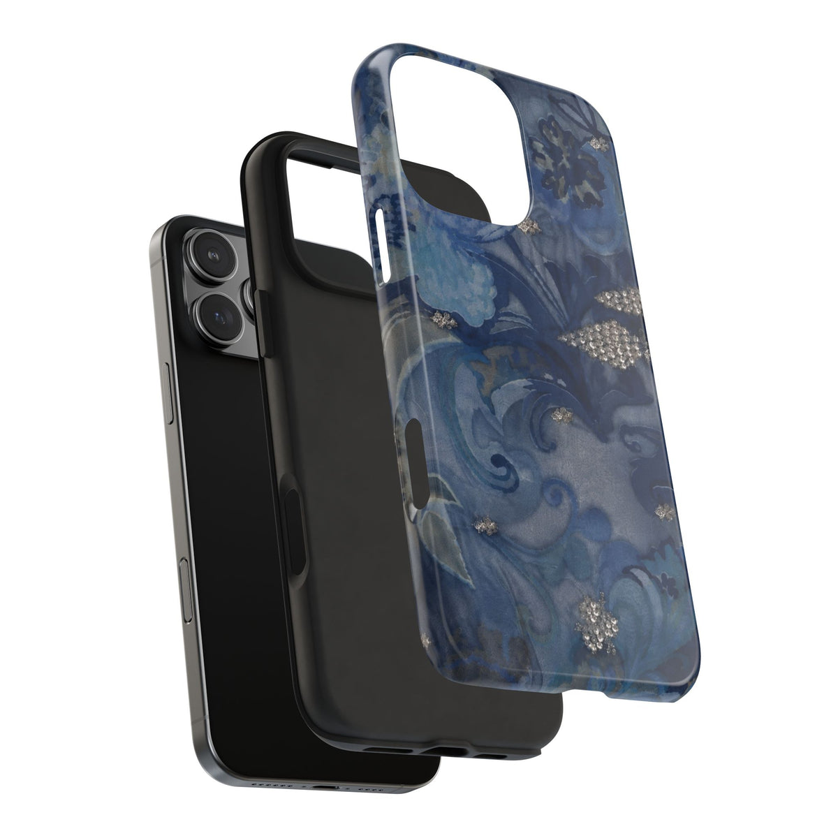 NAVY BLUE PRISM BLOOM PHONE CASE