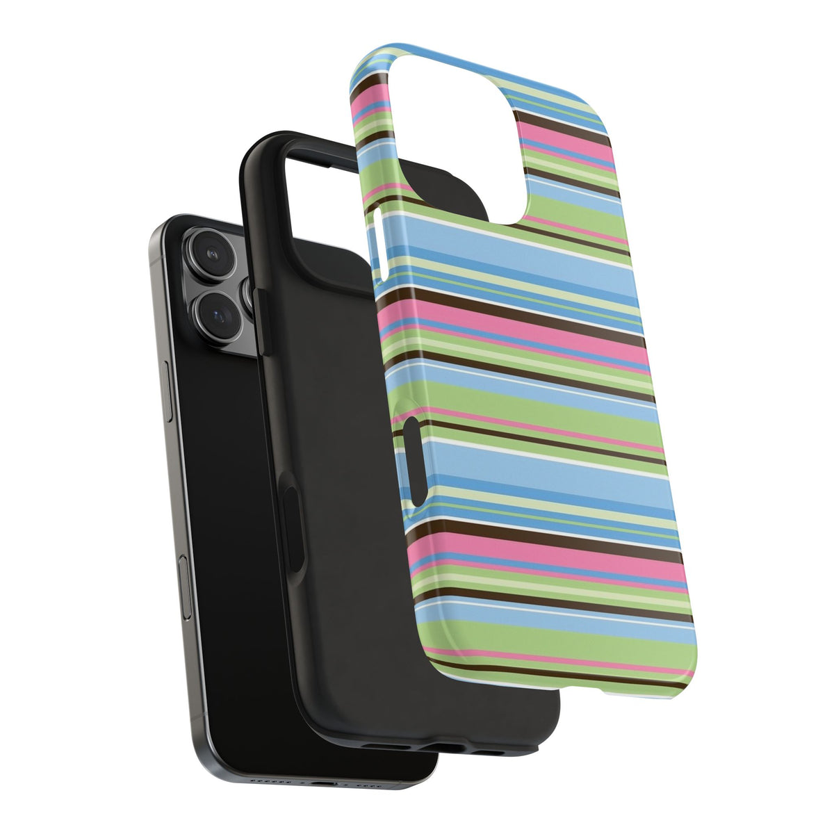 PISTACHIO PINK SKY STRIPES PHONE CASE