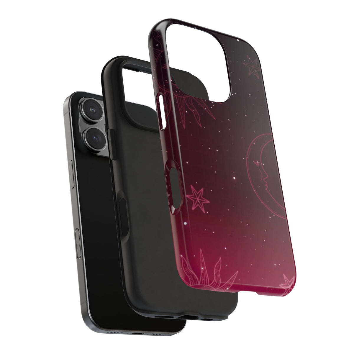 BURGUNDY GRADIENT GALAXY PHONE CASE