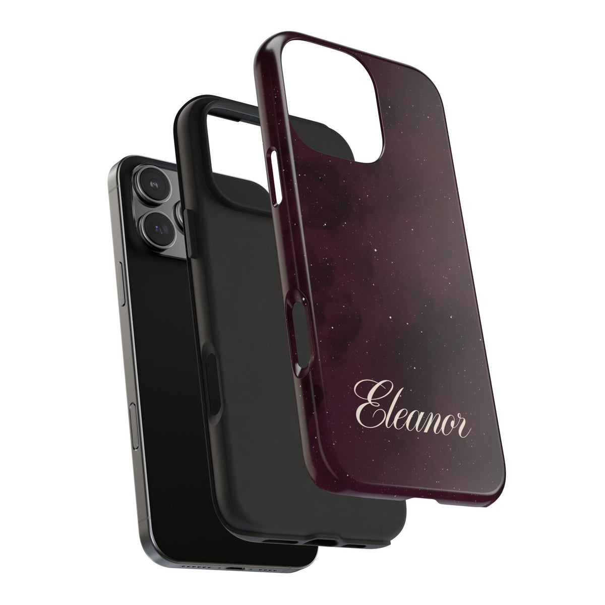 PERSONALIZED BURGUNDY COSMO CUSTOM NAME PHONE CASE