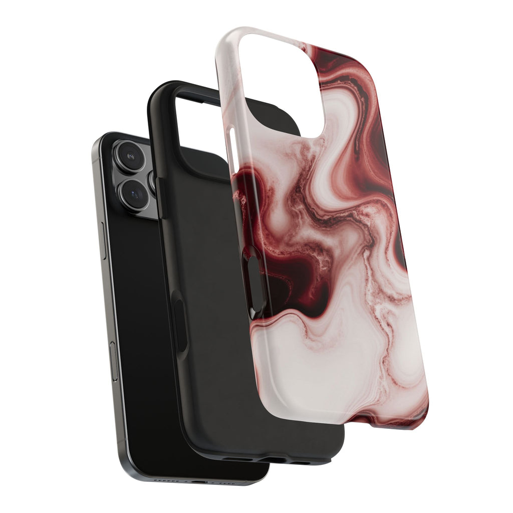 BURGUNDY SWEET SWIRL PHONE CASE
