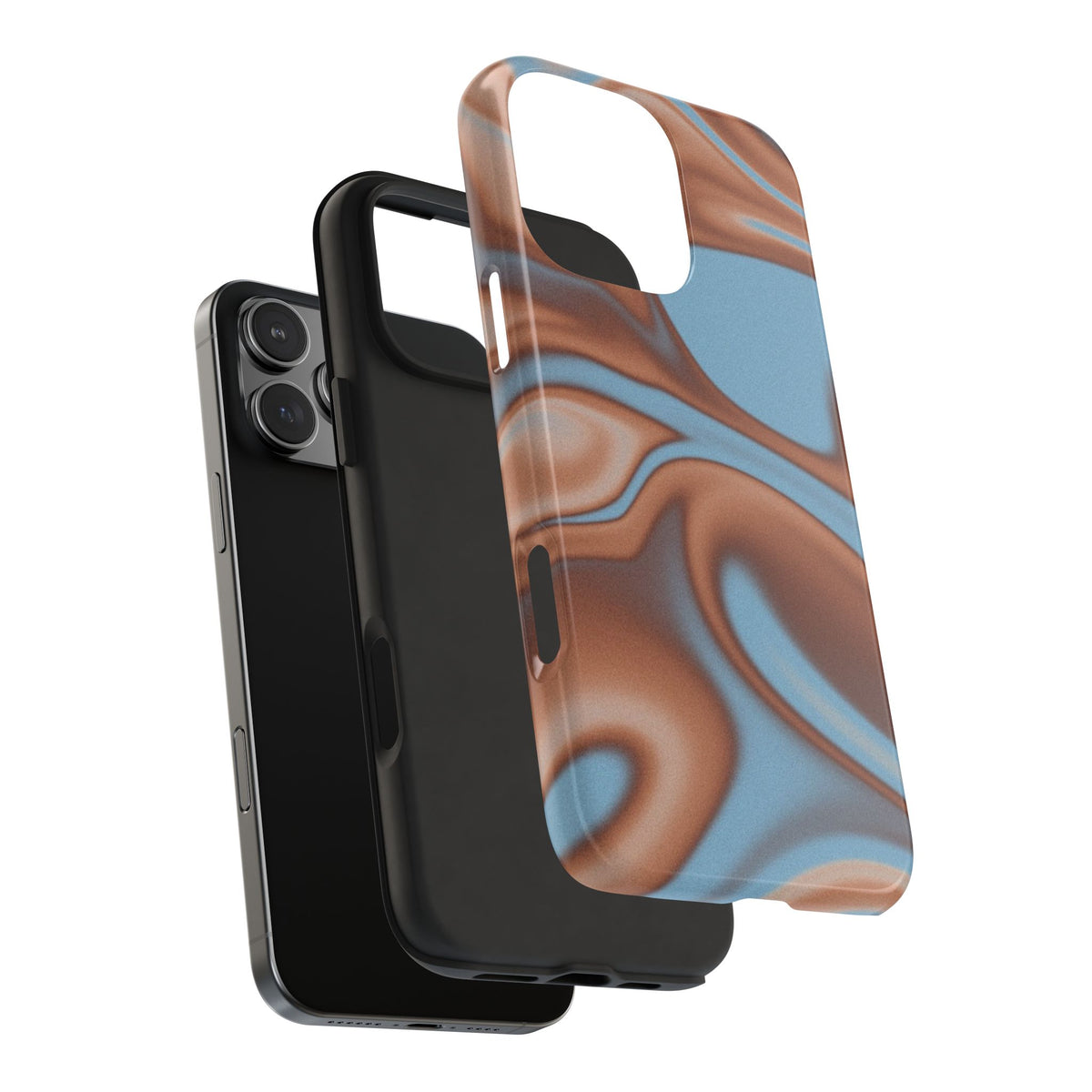 BLUE TIRAMISU SWIRL PHONE CASE