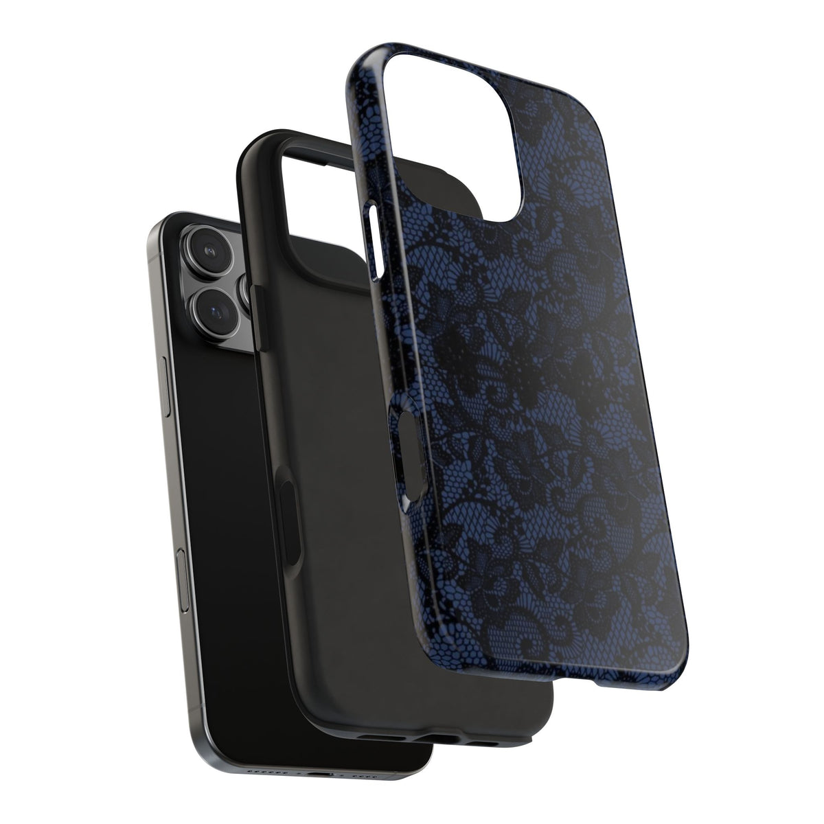 NAVY BLUE LACE PHONE CASE