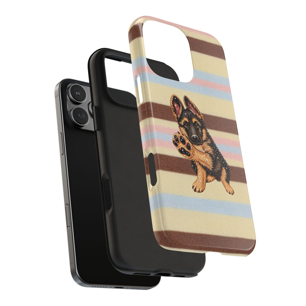 BUTTERSCOTCH STRIPES GERMAN SHEPHERD PHONE CASE