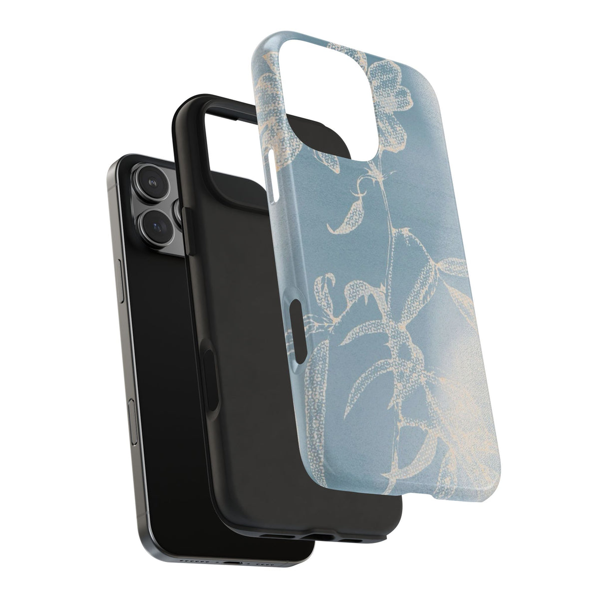 DENIM BLUE BLOOM PHONE CASE