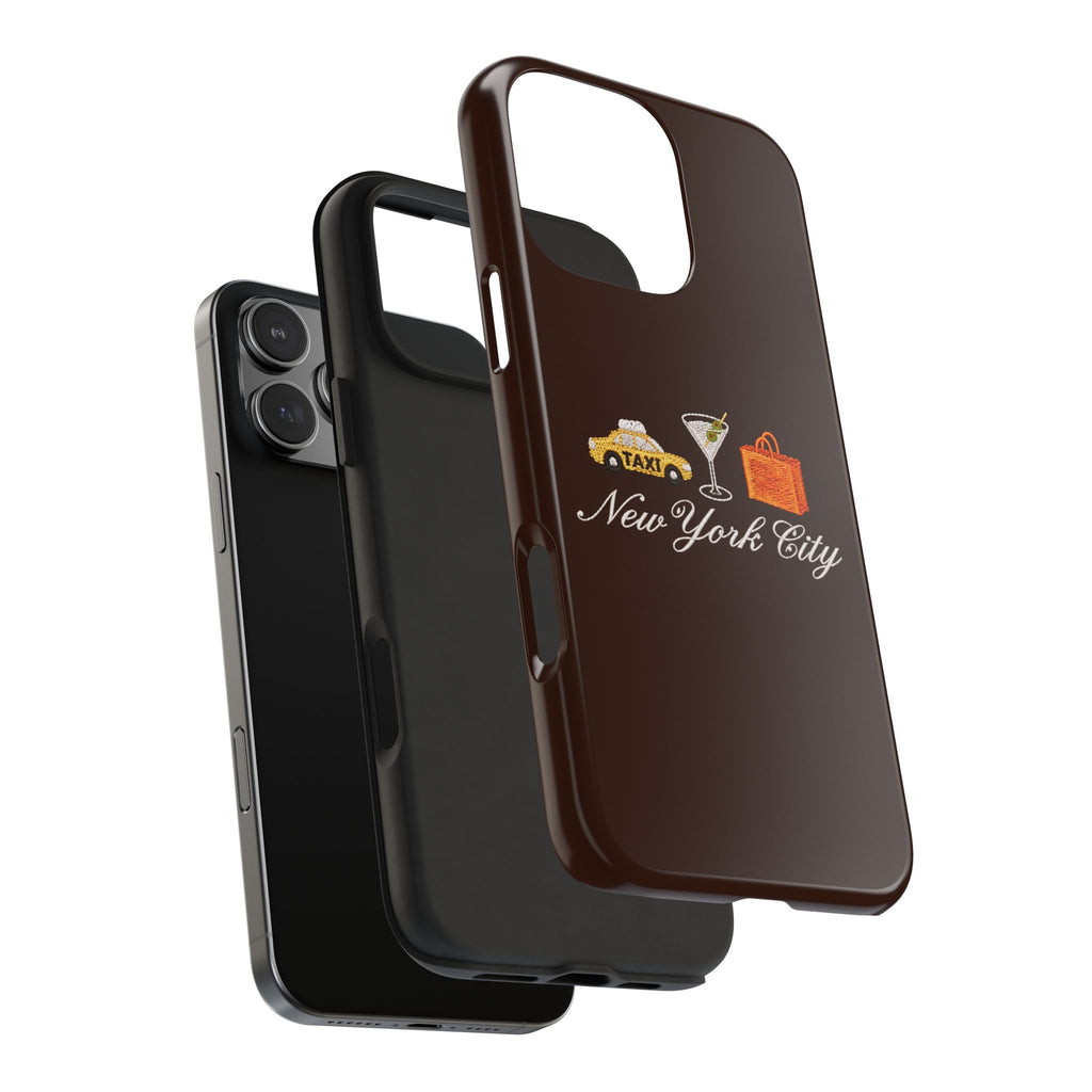 BROWN NEW YORK CITY PHONE CASE