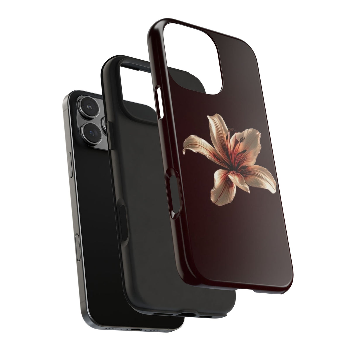 BURGUNDY ORCHID GLOW PHONE CASE