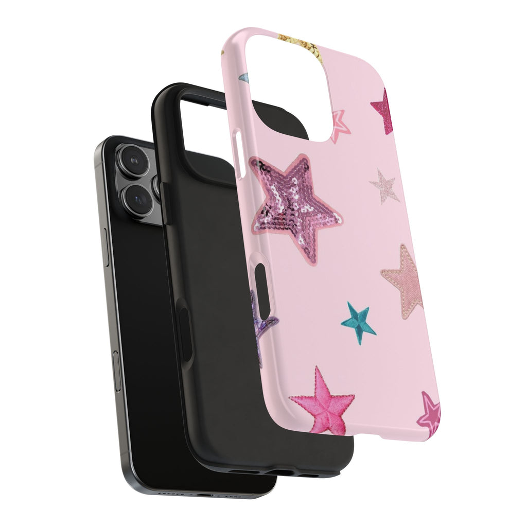 PINK MULTICOLOR STARS PHONE CASE