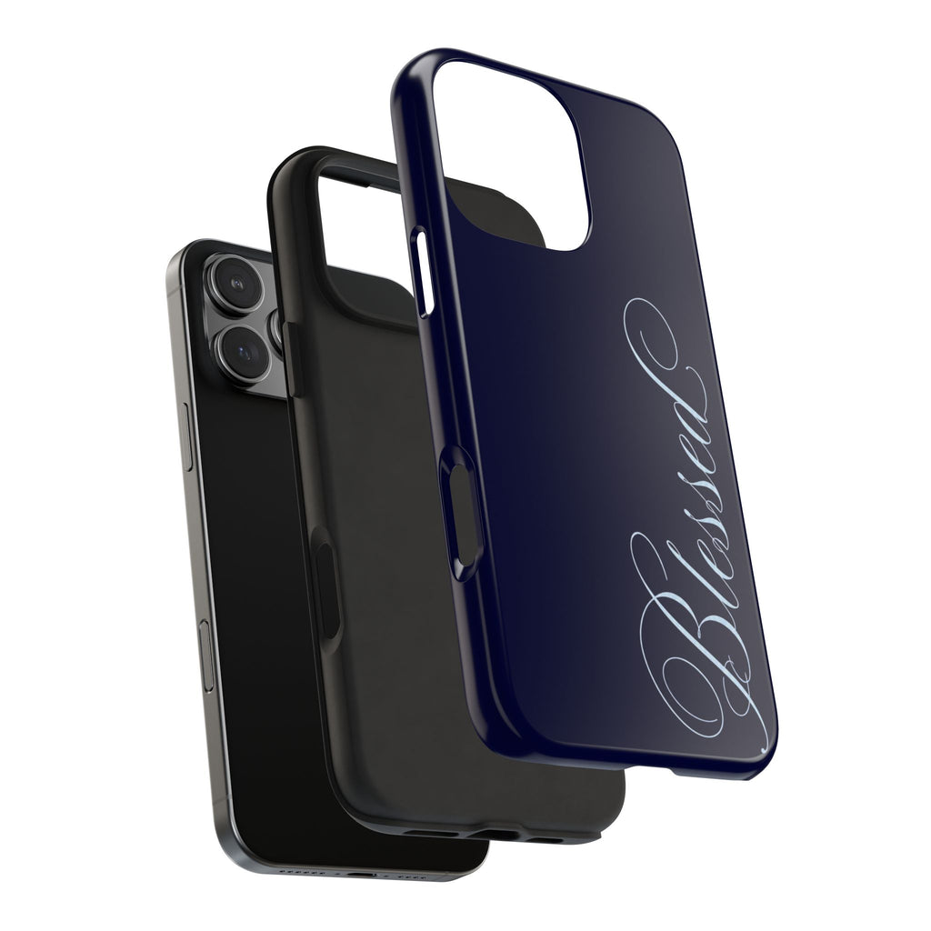 NAVY BLUE BLESSED PHONE CASE