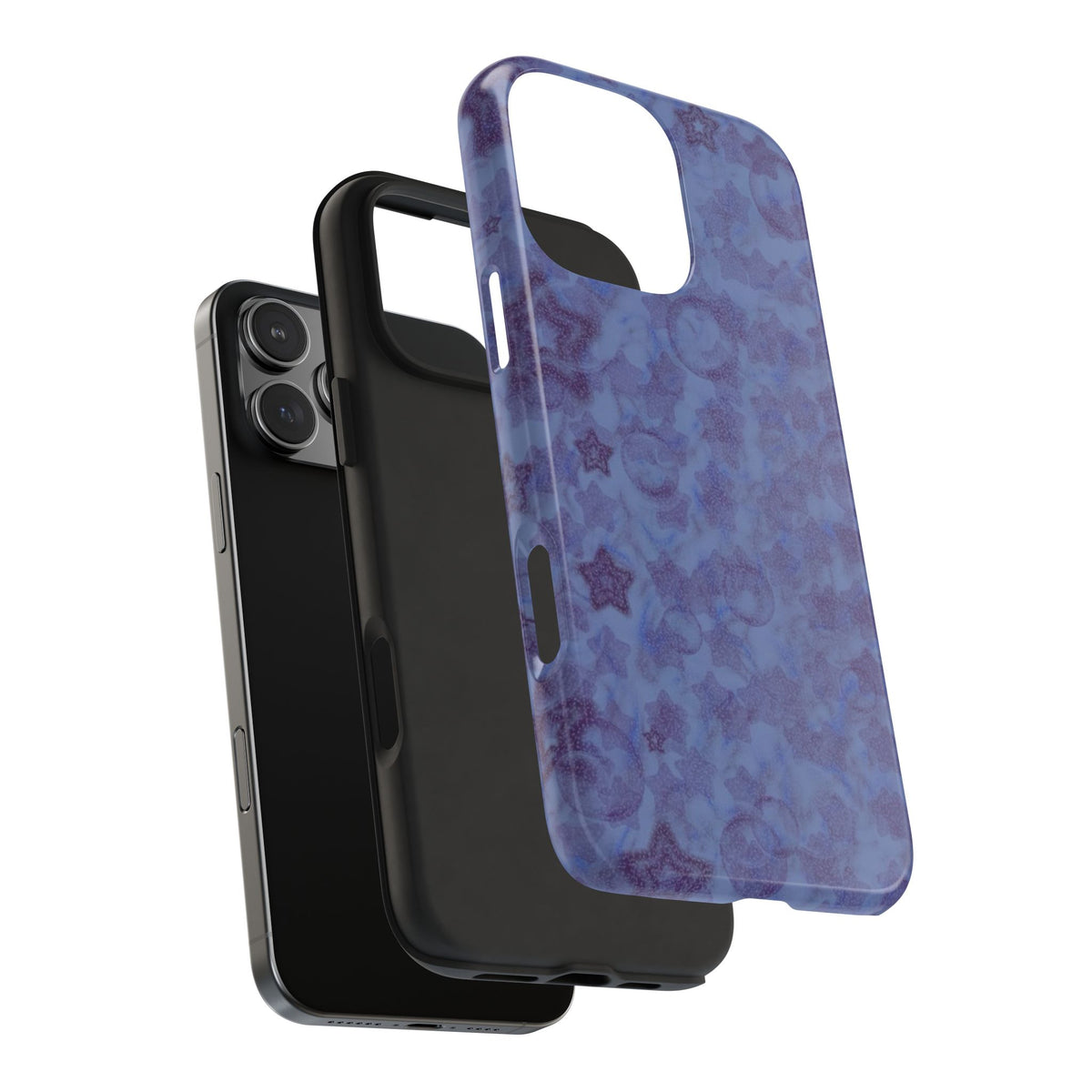 BLUE & BURGUNDY STARS PHONE CASE