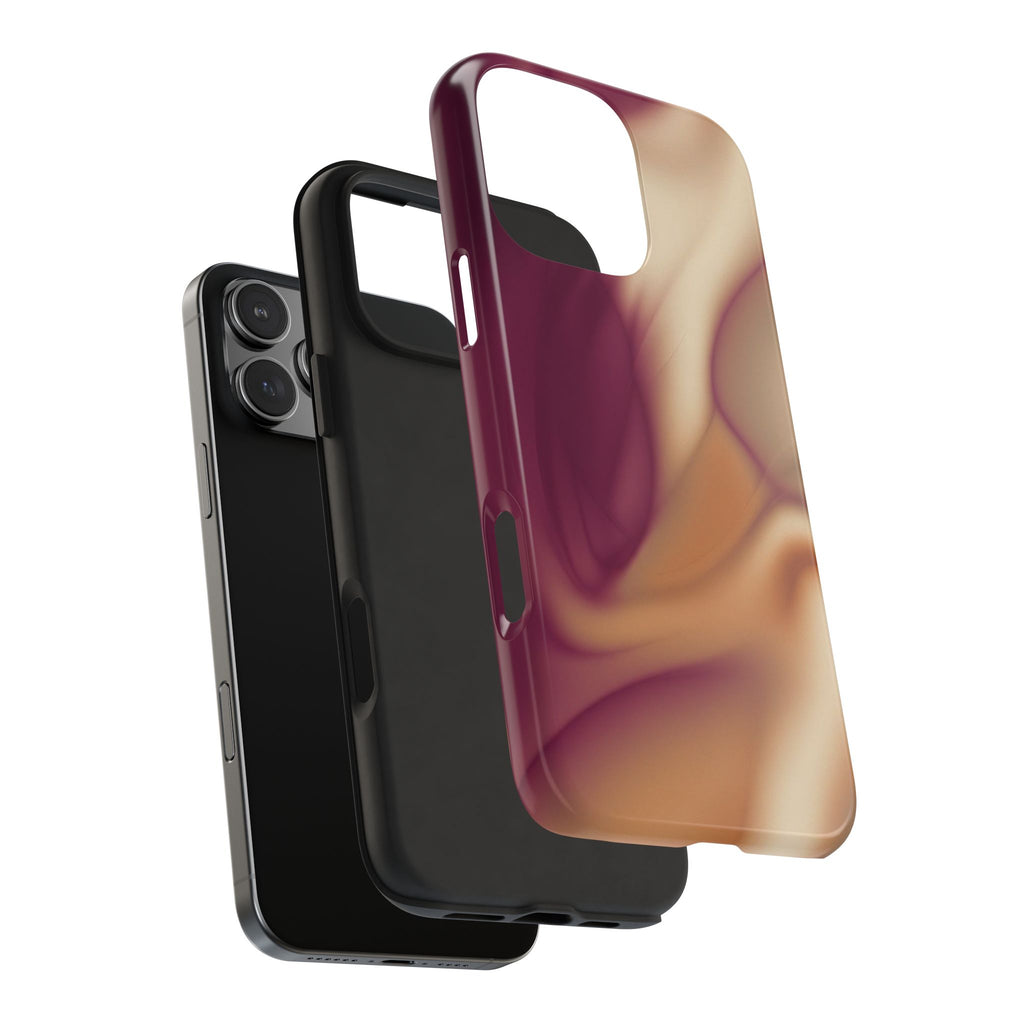 BURGUNDY CREAM PHONE CASE