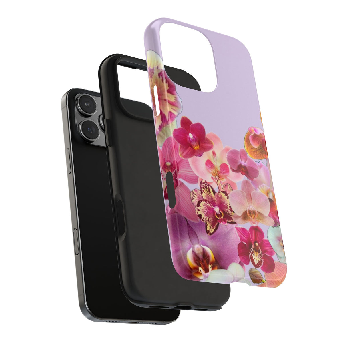 PURPLE WHIMSY ORCHIDS PHONE CASE