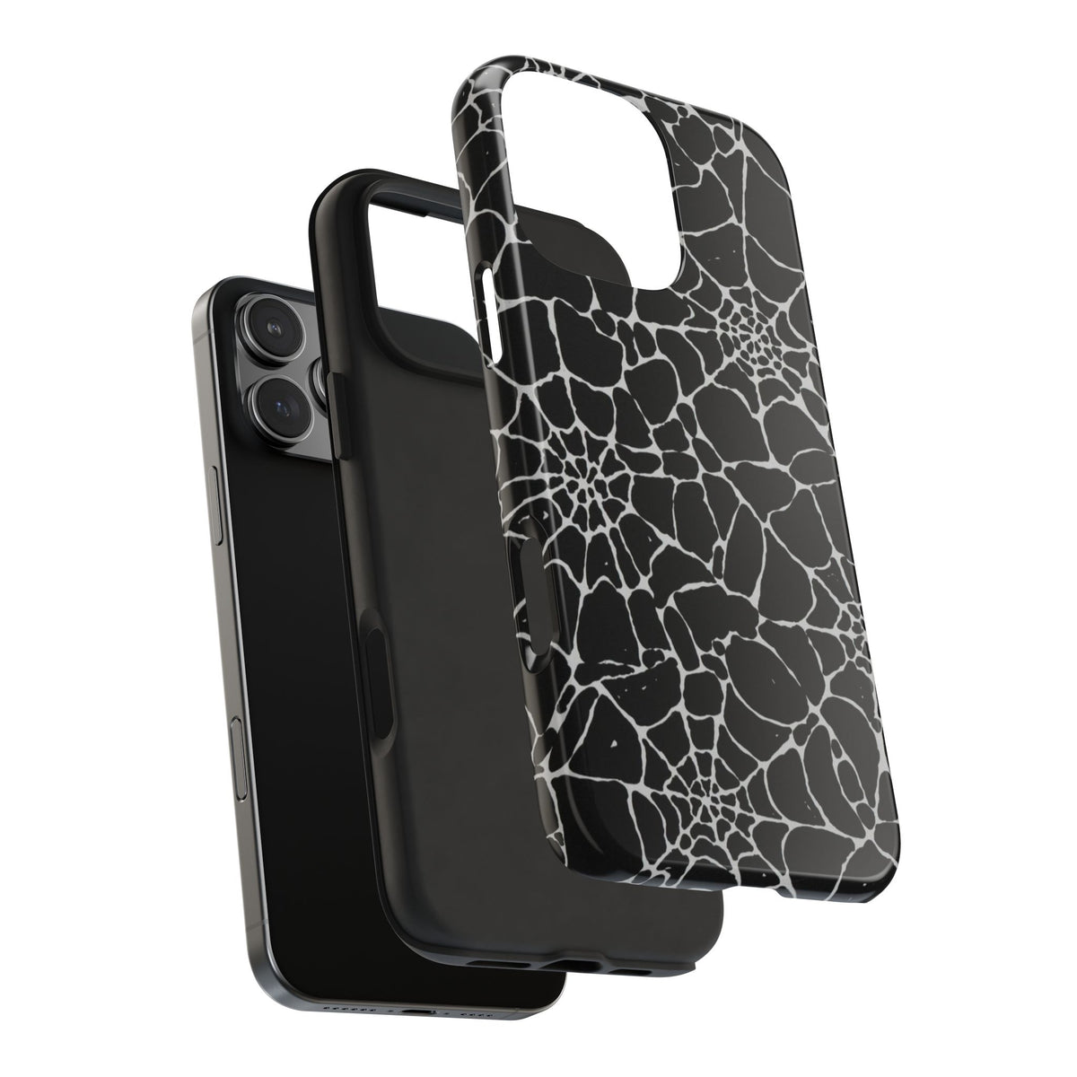 BLACK HALLOWEEN SPIDER WEBS PHONE CASE