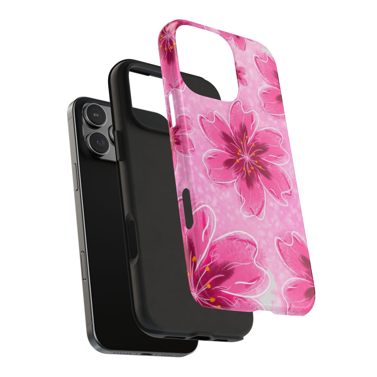 PINK ISLAND HIBISCUS FLORAL PHONE CASE