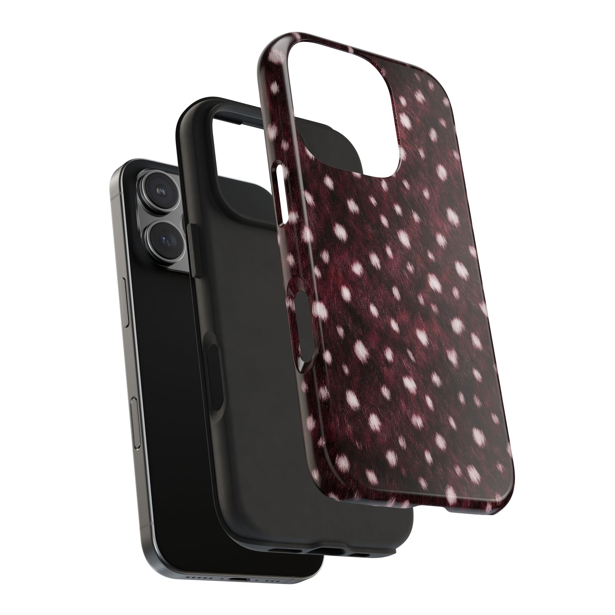 BURGUNDY FAWN FUR PHONE CASE