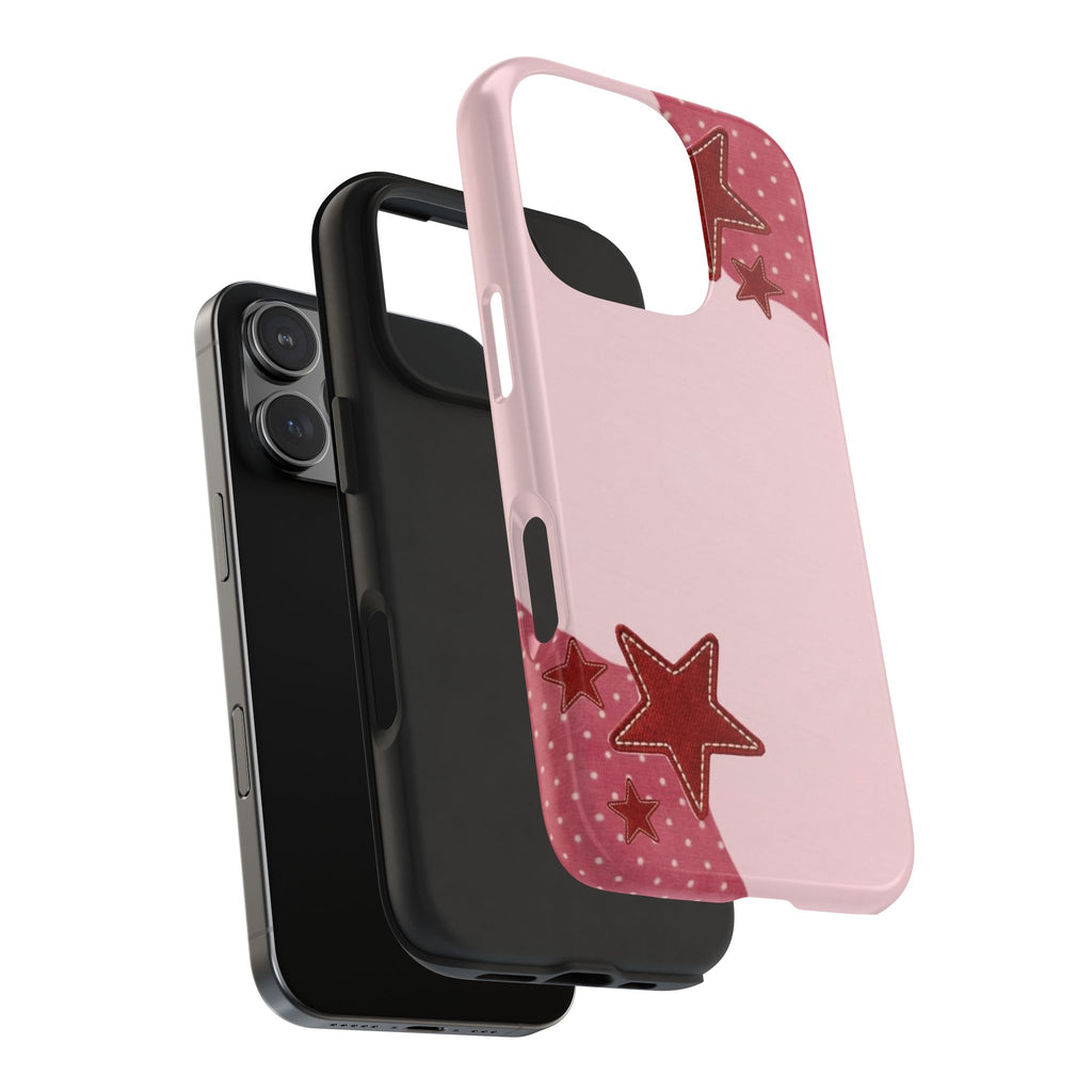 PINK STARS POLKA DOTS PHONE CASE