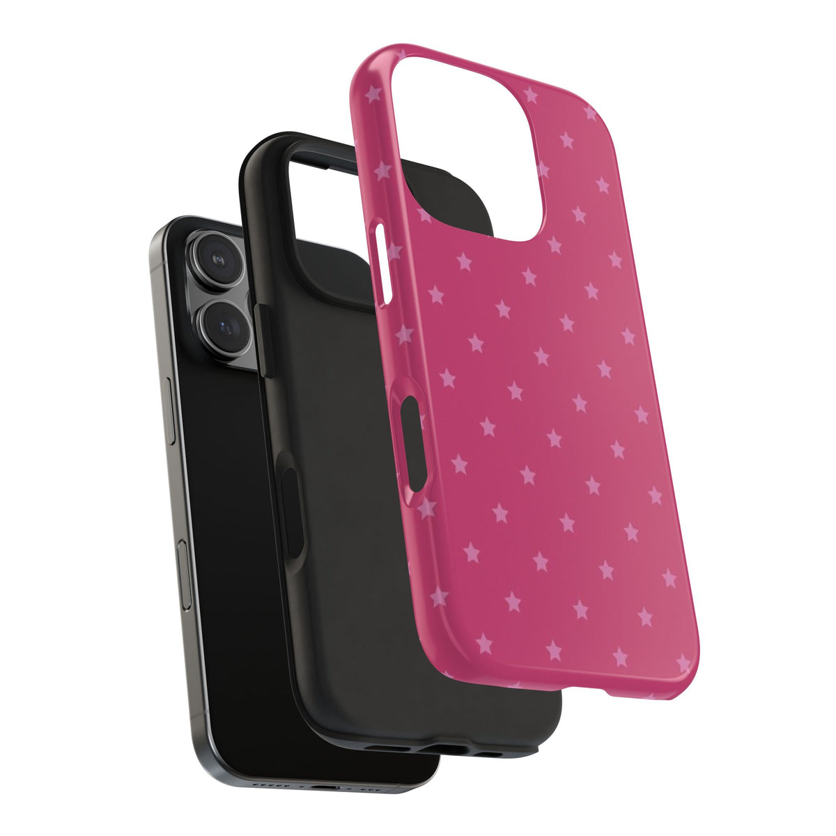 MAGENTA PINK STARS PHONE CASE