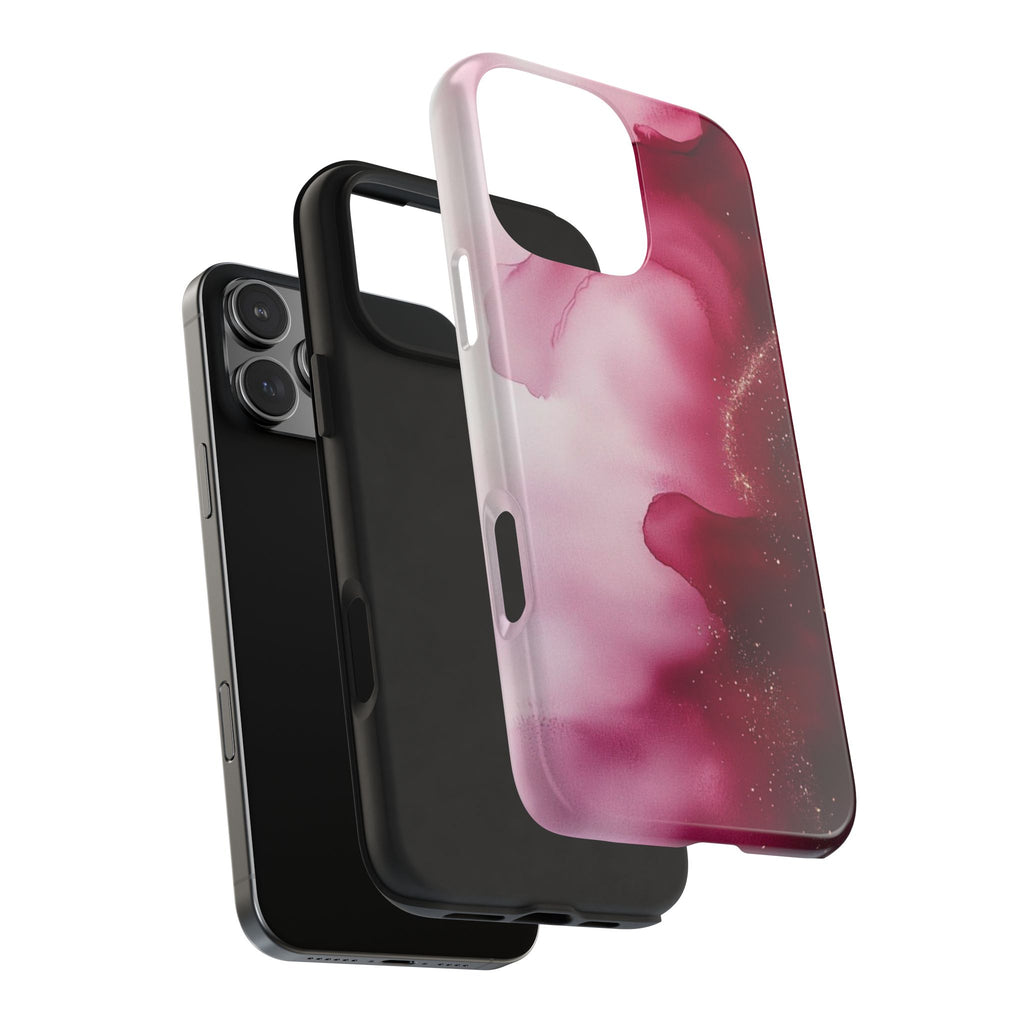 BURGUNDY CHAMPAGNE PHONE CASE