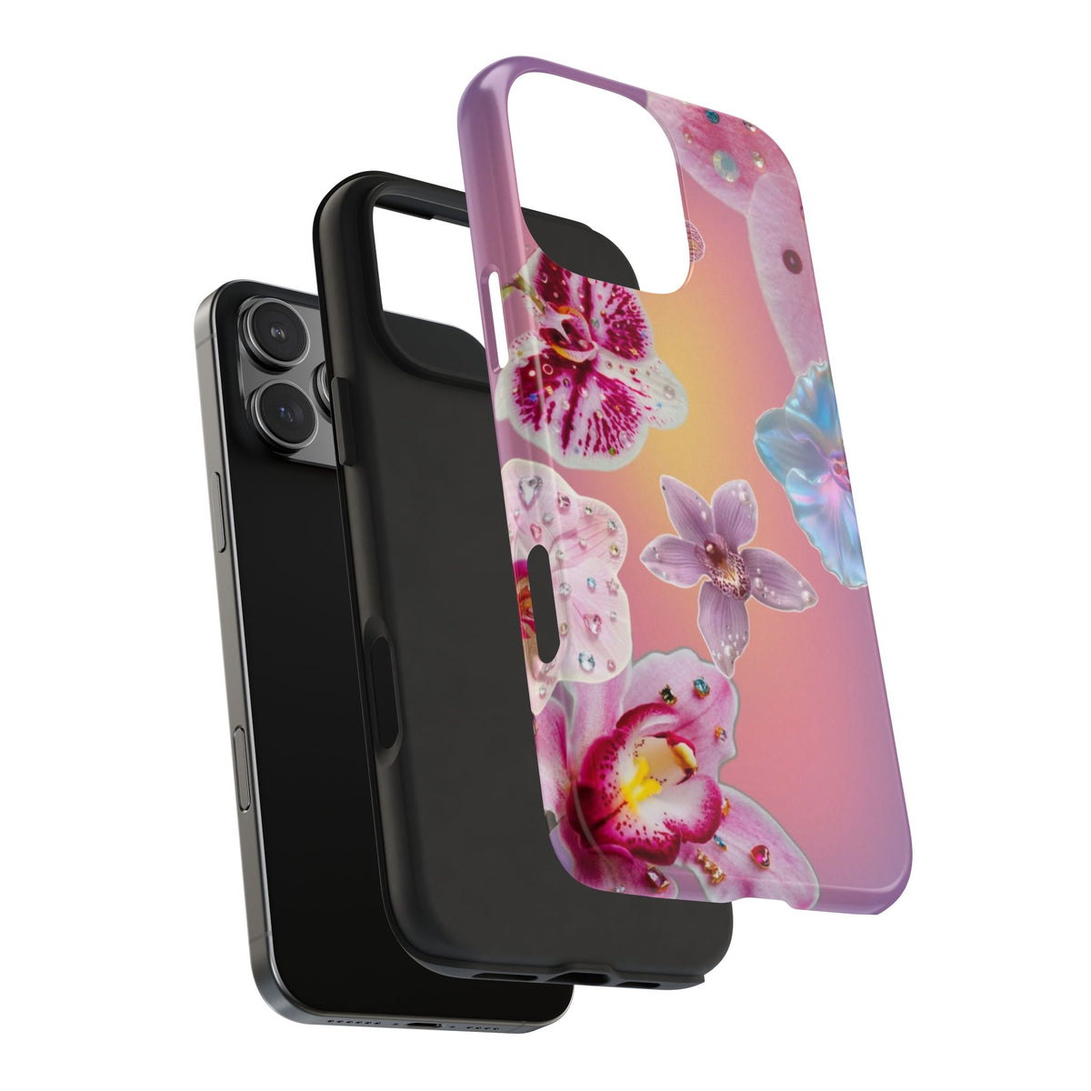 PURPLE BEJEWELED GARDEN PHONE CASE