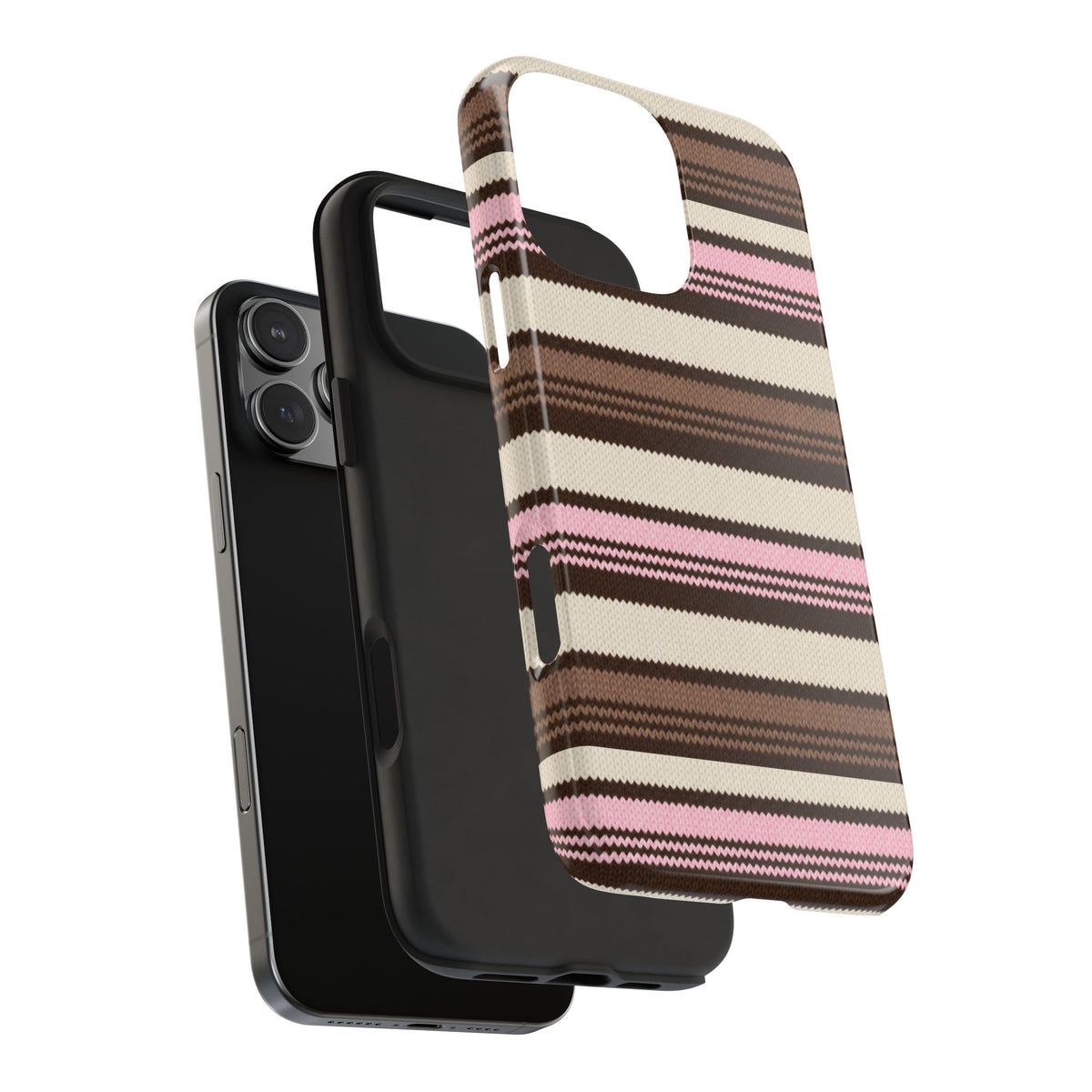 PINK TRUFFLE STRIPES PHONE CASE