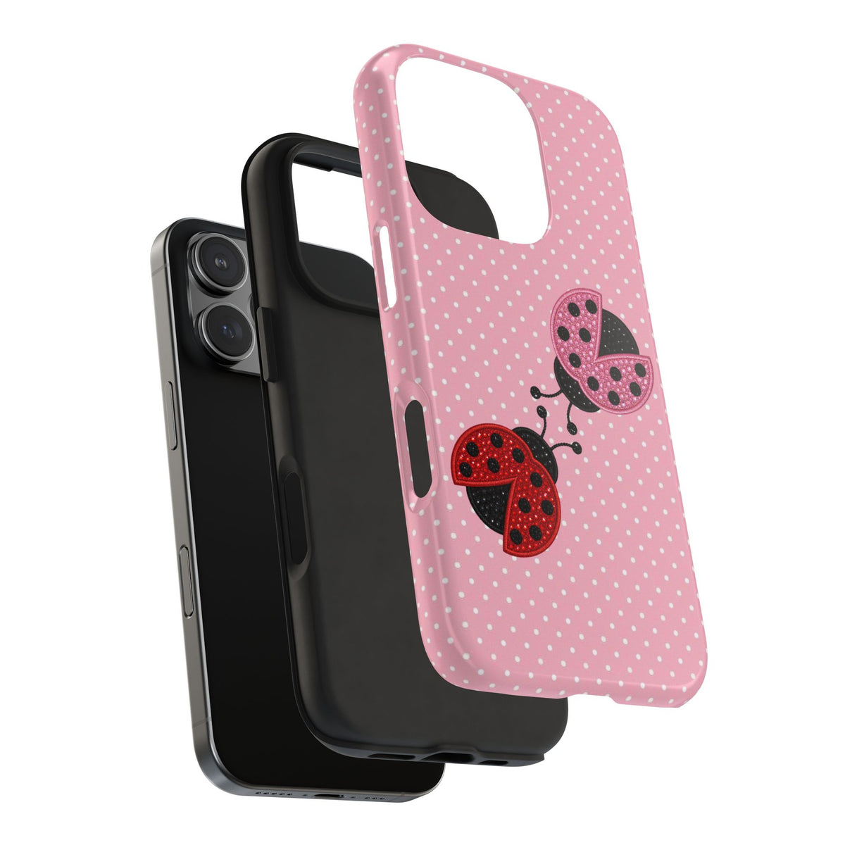 MR. & MRS. LOVEBUG PINK POLKA DOTS PHONE CASE
