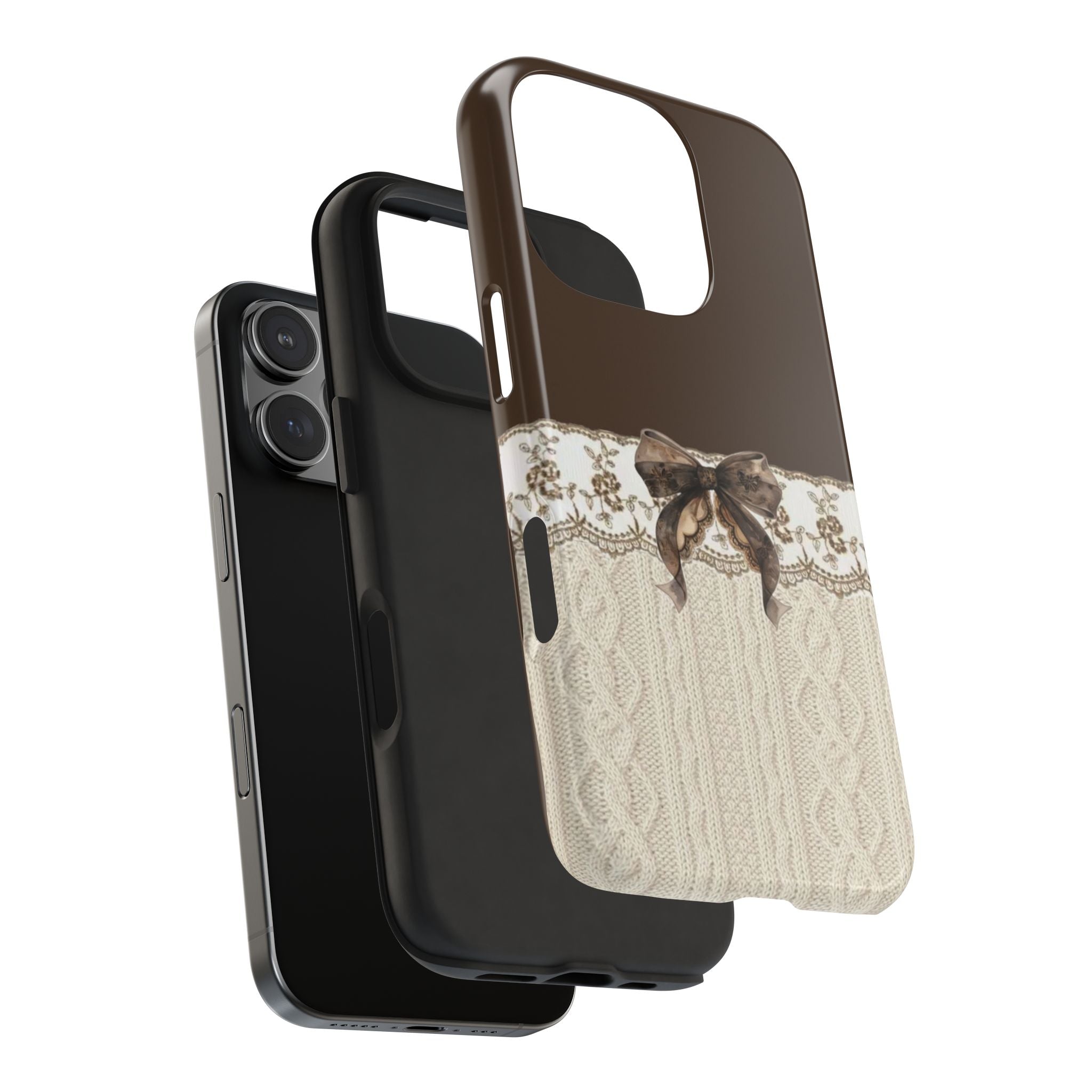 COQUETTE FALL BOW KNIT PHONE CASE