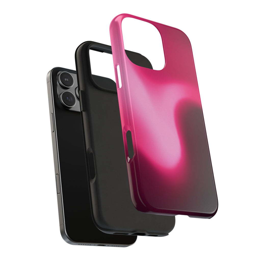 BURGUNDY PINK GRADIENT SWIRL PHONE CASE