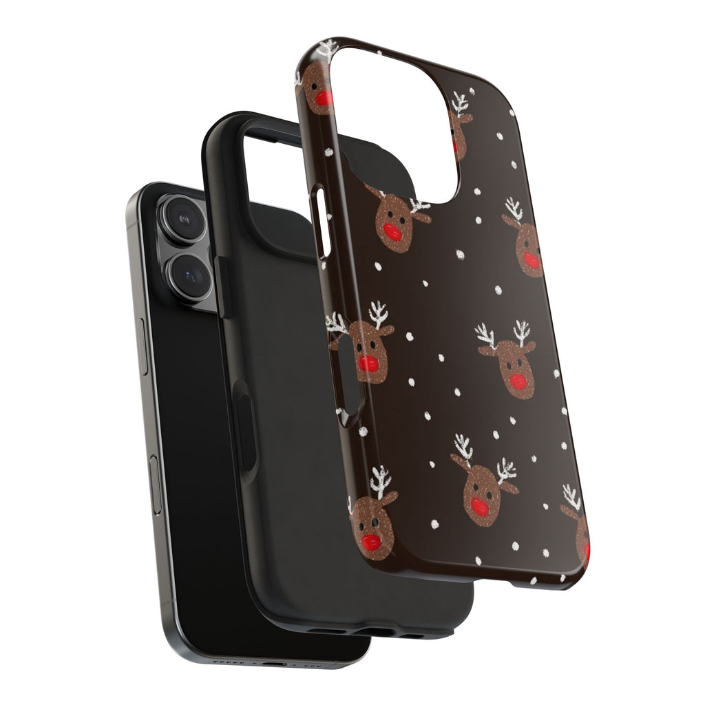 BROWN REINDEER POLKA DOTS PHONE CASE