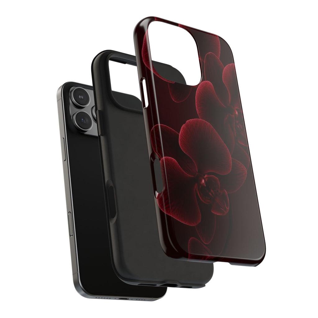 WINE RED ORCHIDS PHONE CASE