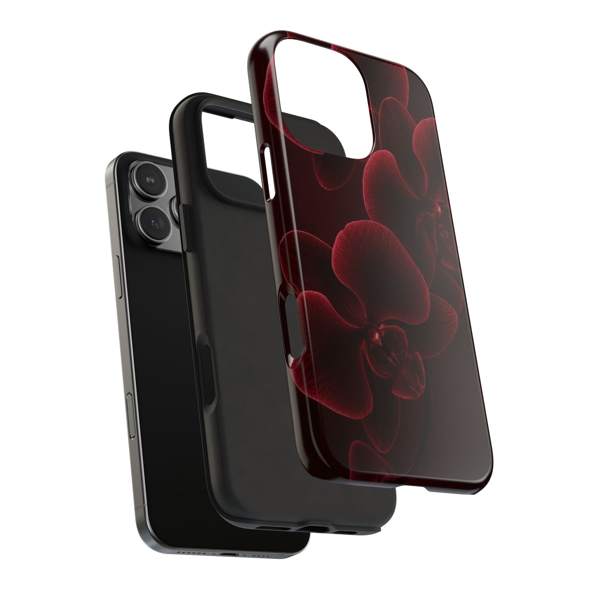 WINE RED ORCHIDS PHONE CASE
