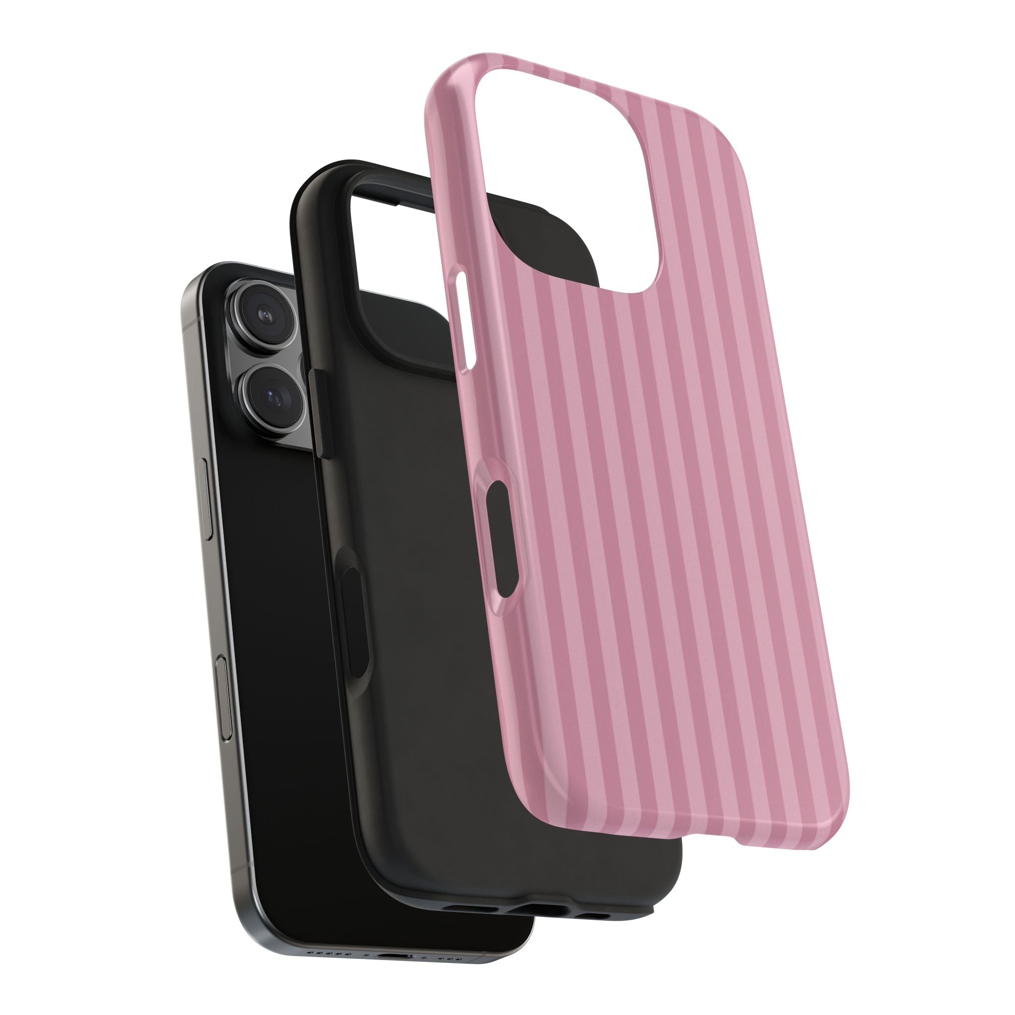 DUSTY ROSE STRIPES PHONE CASE
