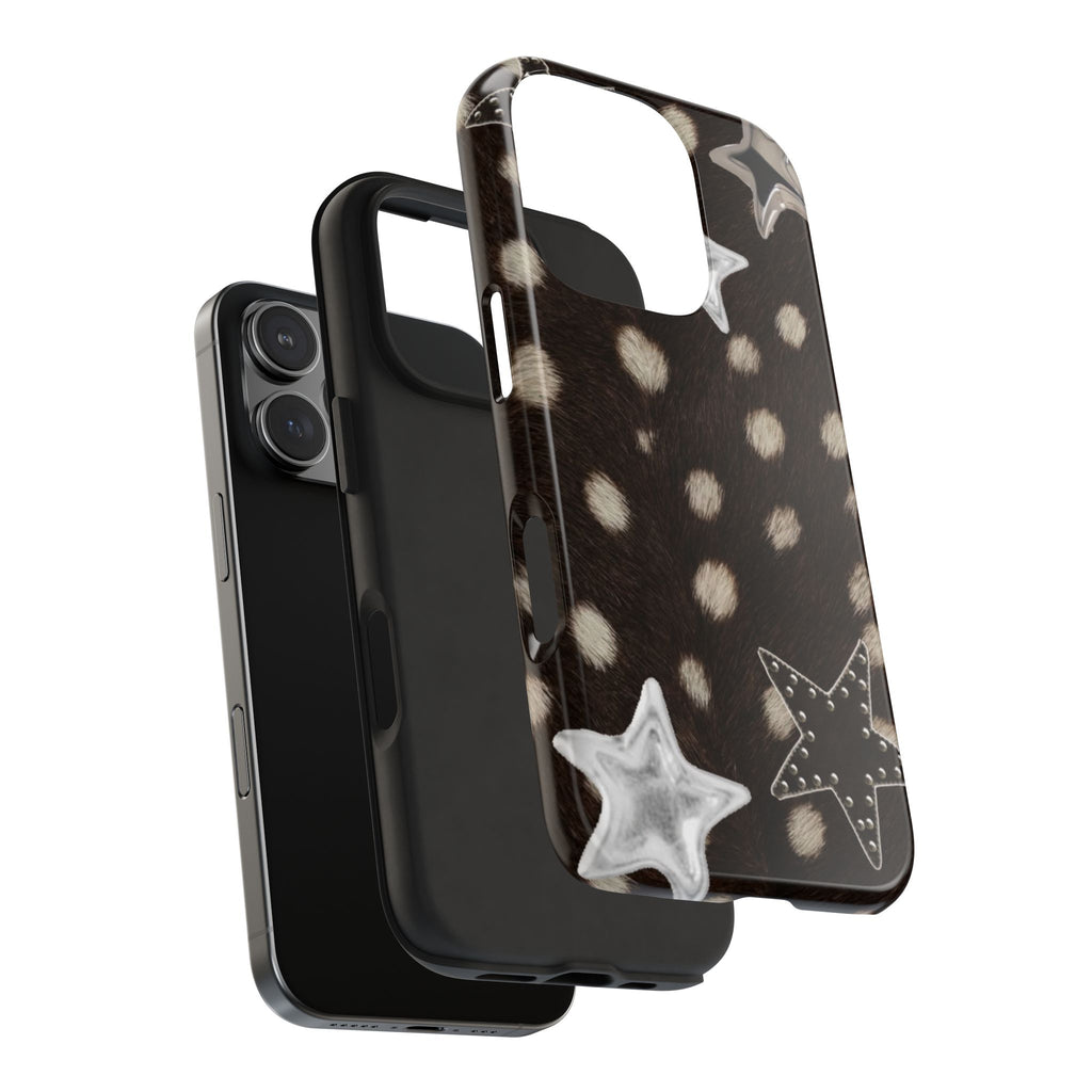 BROWN DEER FAWN FUR STARS PHONE CASE