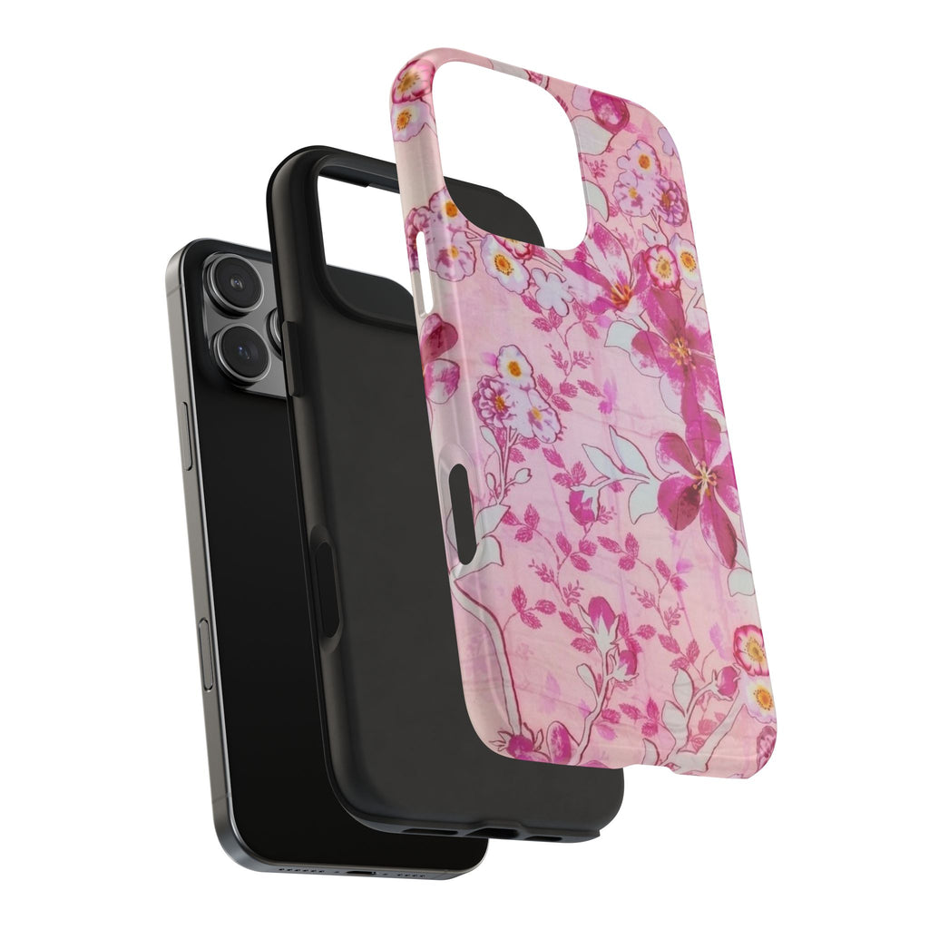 PINK SWEET PEA GARDEN PHONE CASE