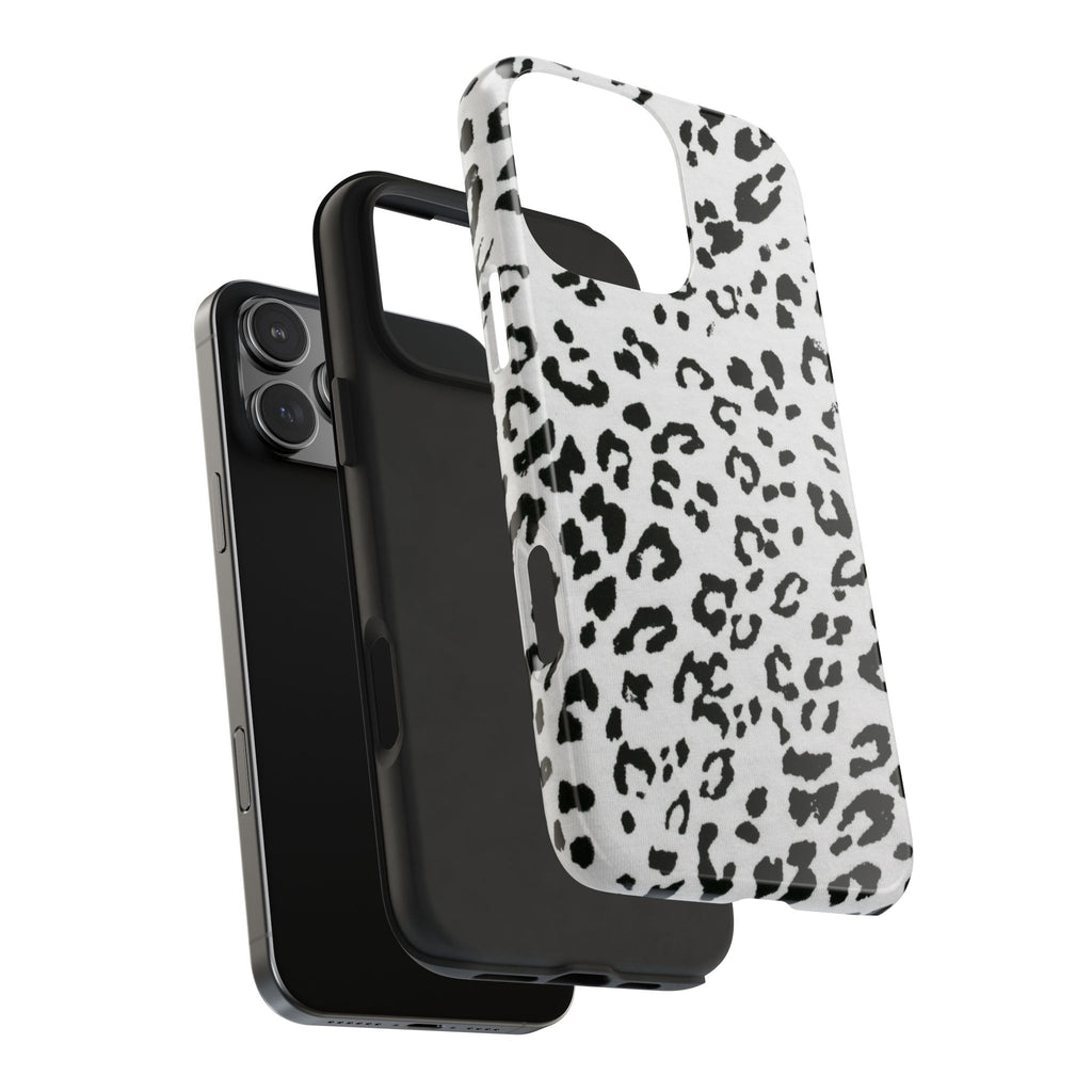BLACK & WHITE CHEETAH PHONE CASE