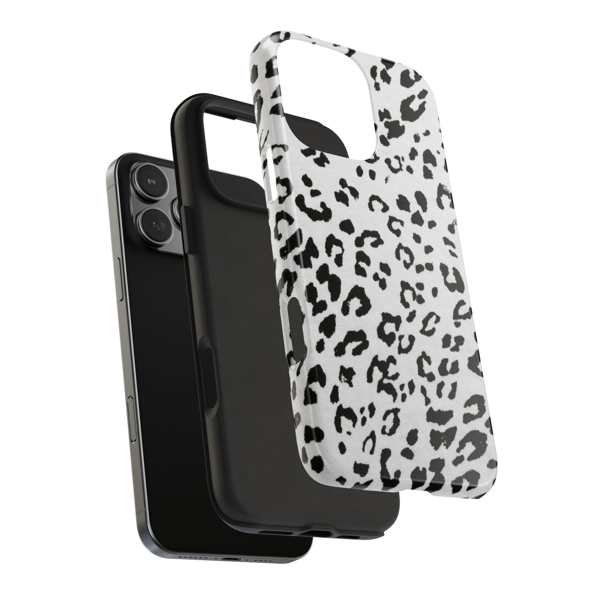 BLACK & WHITE CHEETAH PHONE CASE