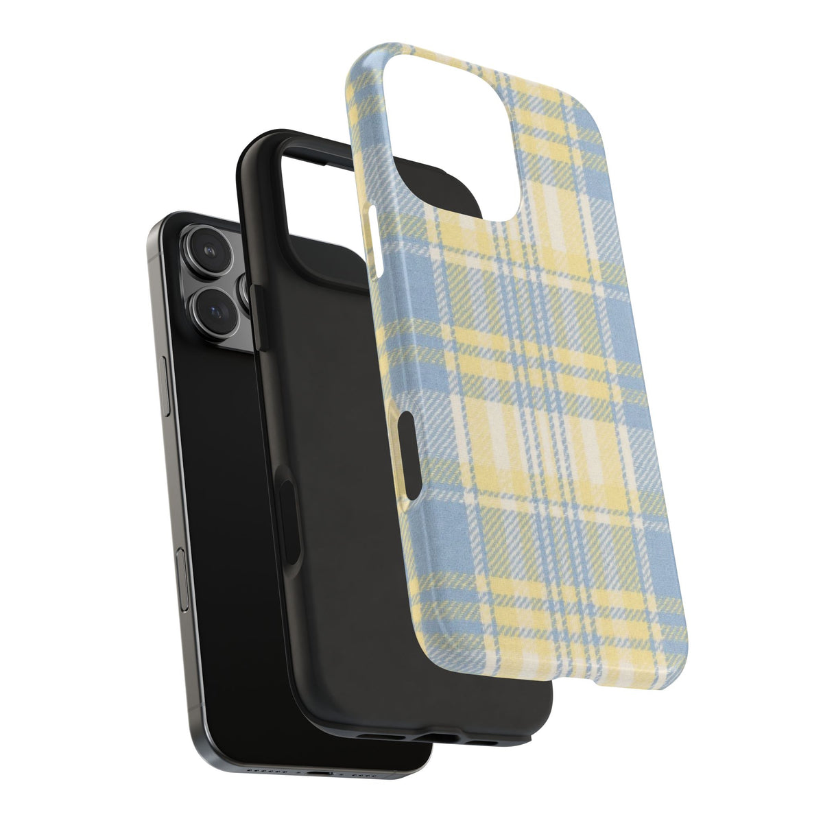 BLUE LEMONADE TARTAN PLAID PHONE CASE