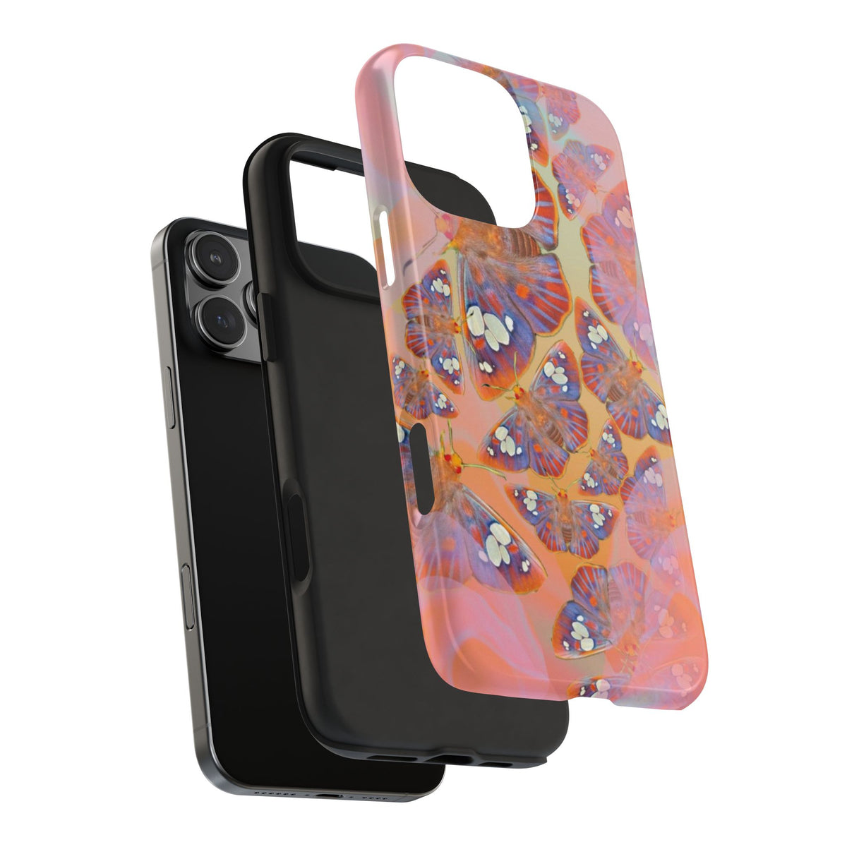 ORANGE GLOW BUTTERFLIES PHONE CASE
