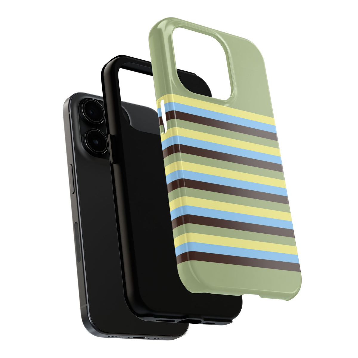 PISTACHIO STRIPES PHONE CASE