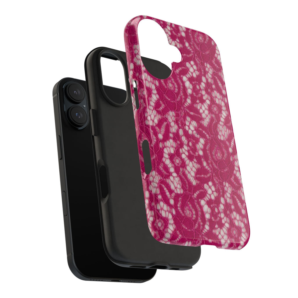 MAGENTA LACE PHONE CASE