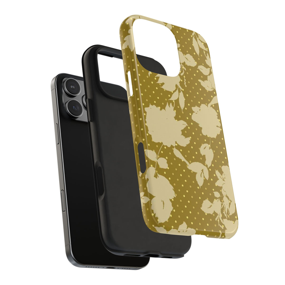 GREEN POLKA DOT FLORAL PHONE CASE