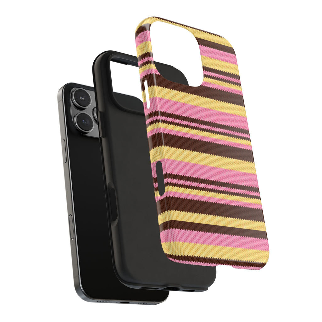 BUTTERCUP MOCHA STRIPES PHONE CASE