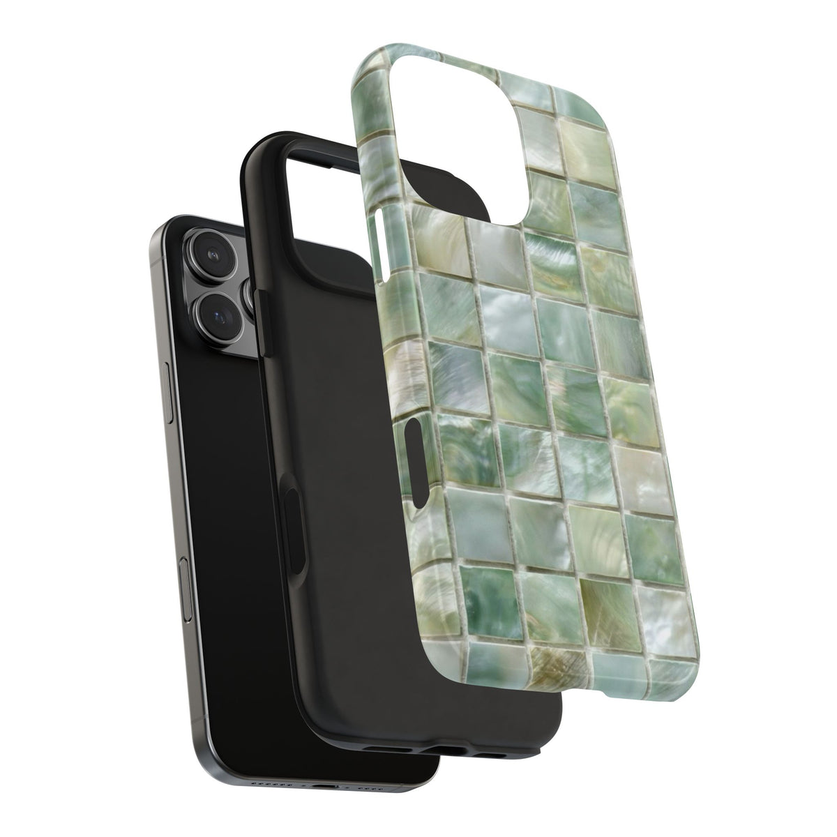 LIGHT GREEN MOSAIC PHONE CASE