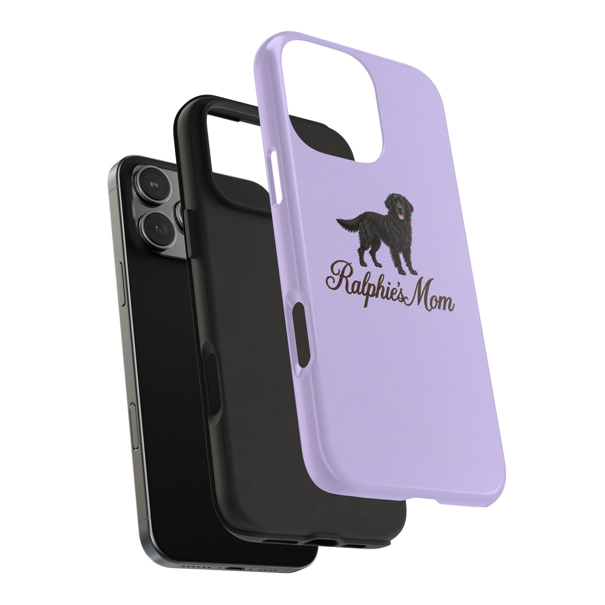 PERSONALIZED LAVENDER BLACK RETRIEVER DOG MOM CUSTOM NAME PHONE CASE