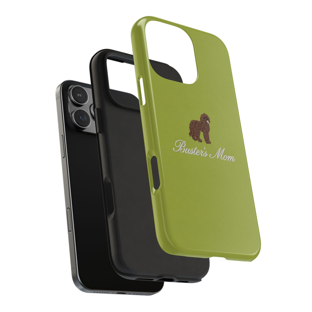 PERSONALIZED LIME GREEN DOG MOM CUSTOM NAME PHONE CASE