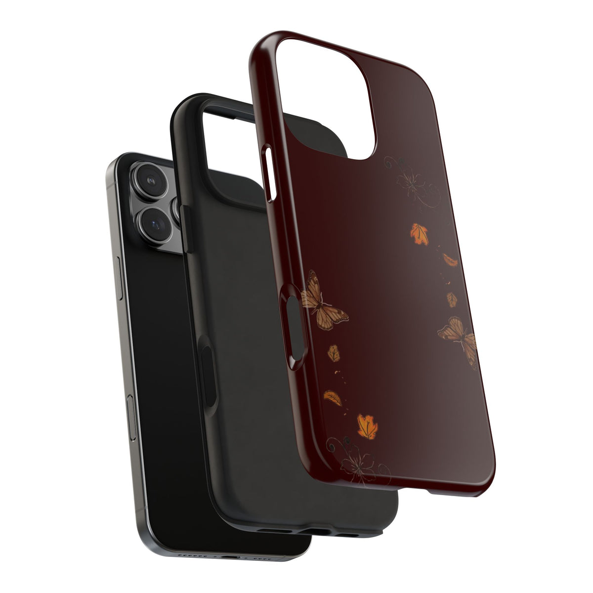 DARK PLUM MINIMALIST AUTUMN PHONE CASE