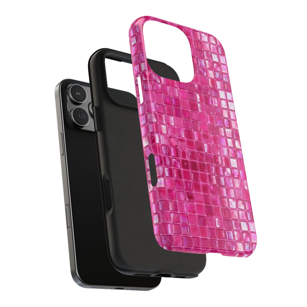 FUCHSIA PINK MOSAIC PHONE CASE