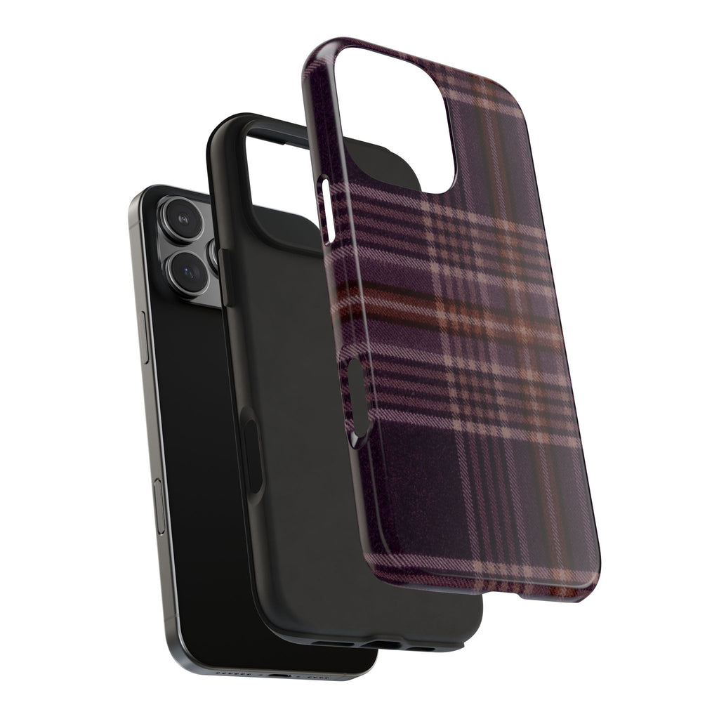 PLUM HARVEST FALL PLAID PHONE CASE