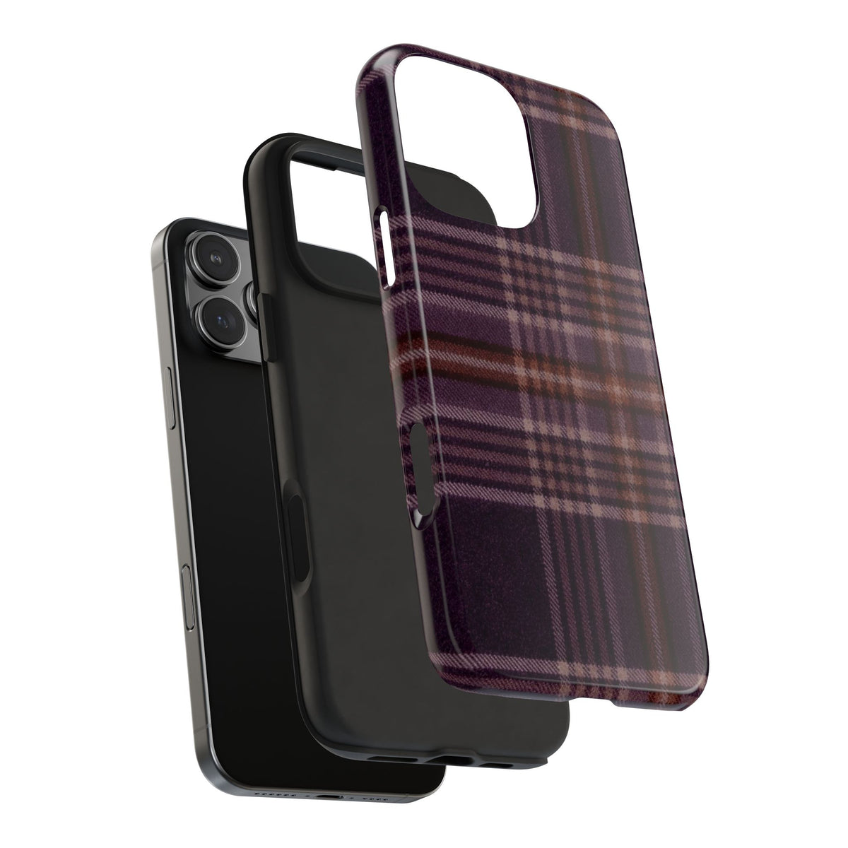 PLUM HARVEST FALL PLAID PHONE CASE